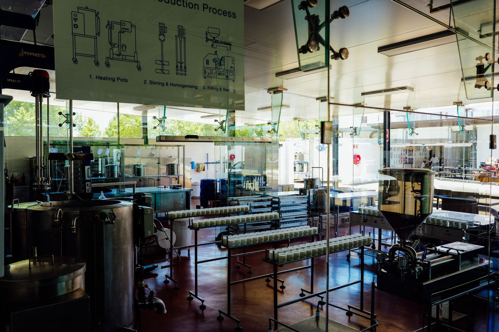 Interior of a modern industrial food production facility